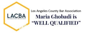 Los Angeles County Bas Association (LACBA) rates Maria Ghobadi "WELL QUALIFIED" for Los Angeles Superior Court Judge Office Number 64